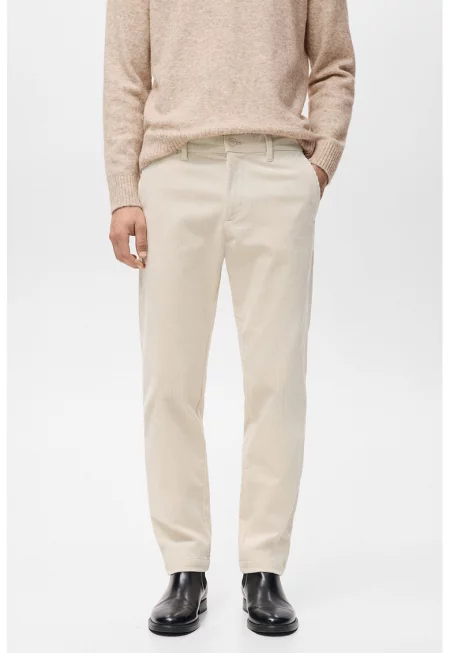 Панталон с прав крачол и кадифен ефект