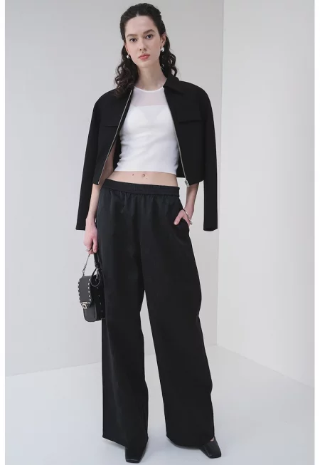 Прозрачна тениска с верижка - Бял/Прозрачен