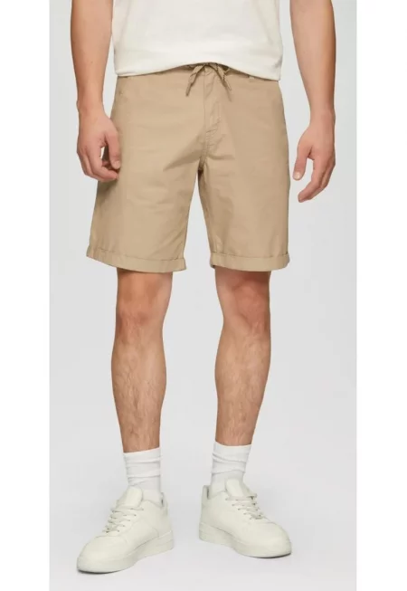 Q/S by s.Oliver Pantaloni scurti barbati chino - Jhon cu croiala Regular fit si talie medie - Крем