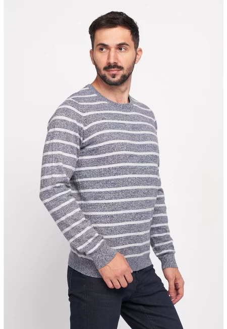 Раиран пуловер с овално деколте