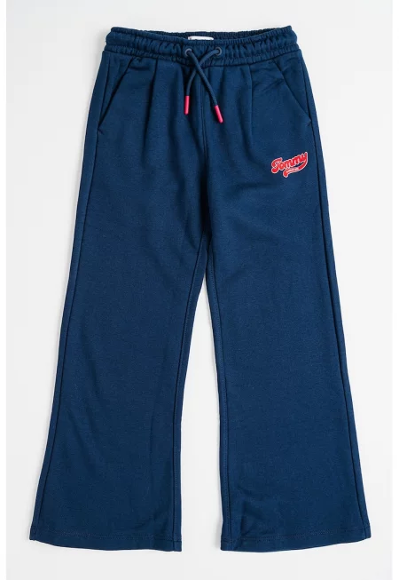 Разкроен спортен панталон с връзка - Ултрамарин синьо