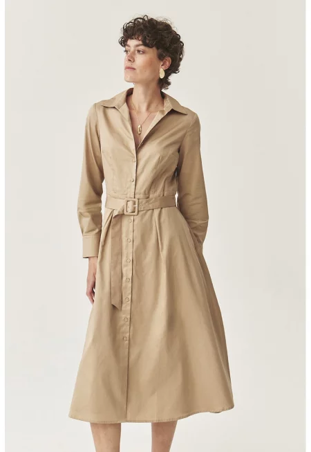 Разкроена рокля с колан