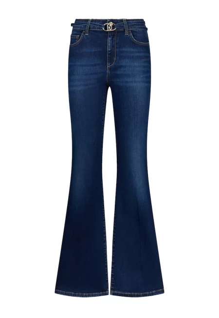 Разкроени дънки деграде - Син