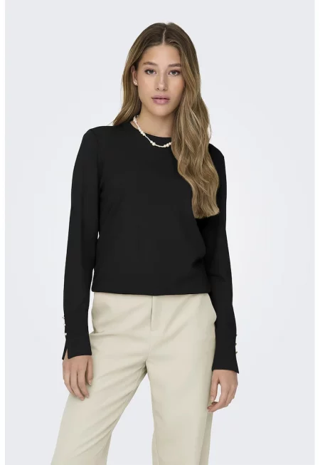 Слим пуловер с копчета на маншетите