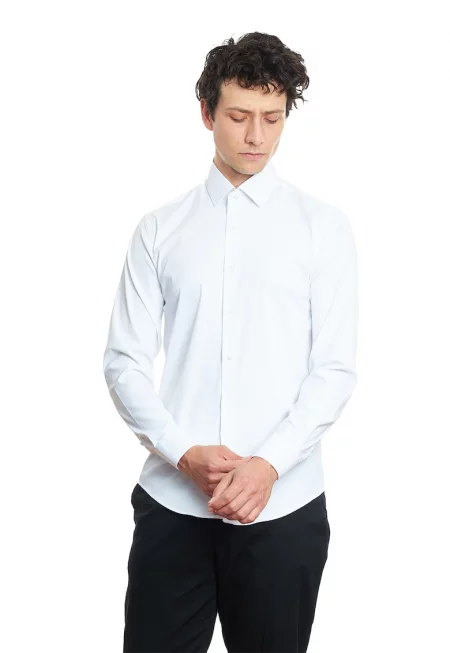 Слим риза - Бял