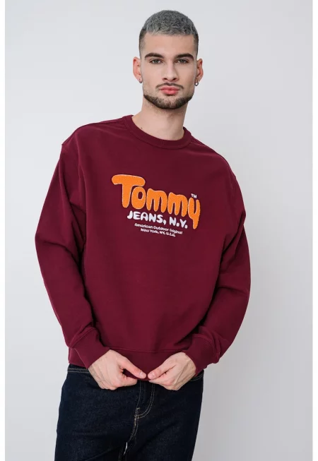 Суитшърт с овално деколте и лого