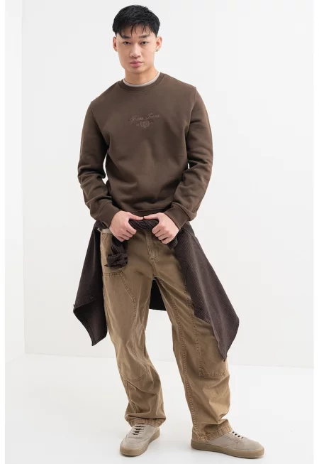 Суитшърт с памук с бродирано лого