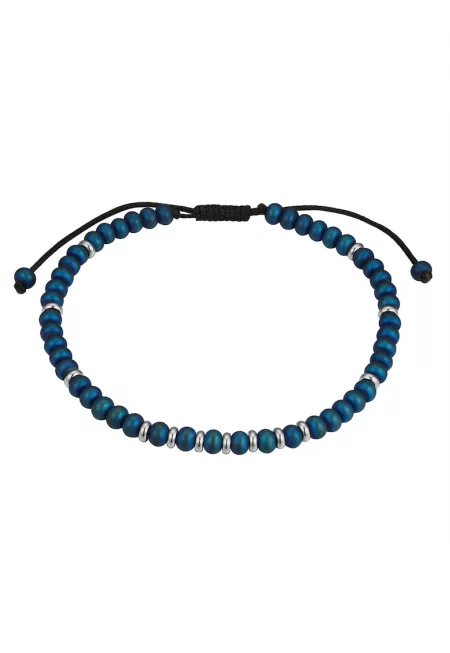 Текстилна гривна с хематит