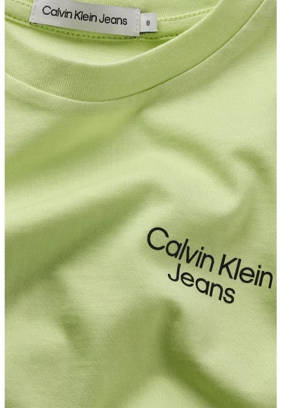 Тениска с органичен памук с овално деколте и лого