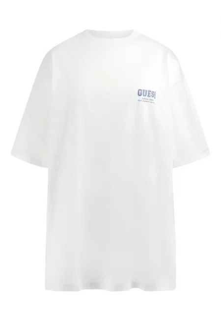 Тениска с шарка и паднали ръкави