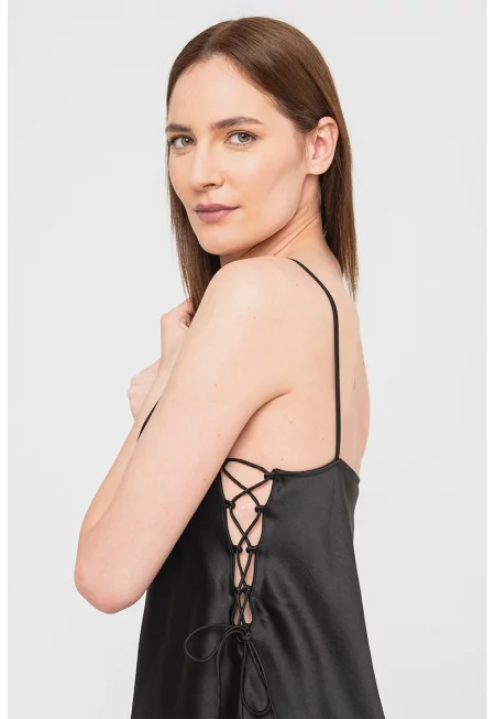 Топ Casakalla с шпиц и връзки встрани - Черен