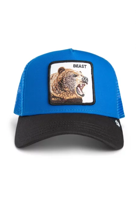 Унисекс шапка с бродерия - Черен/Кралско Синьо