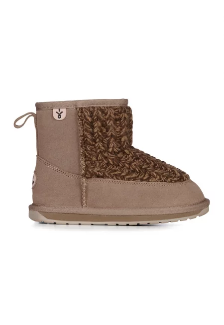 Велурени боти Mauboy в цветен блок - Кафяв