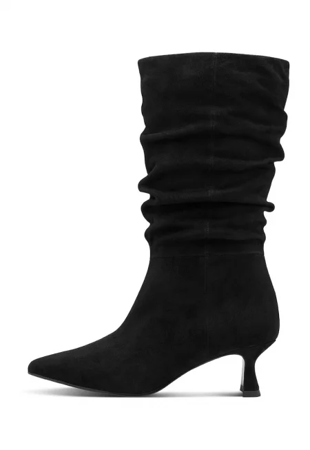 Високи кожени ботуши - Черен