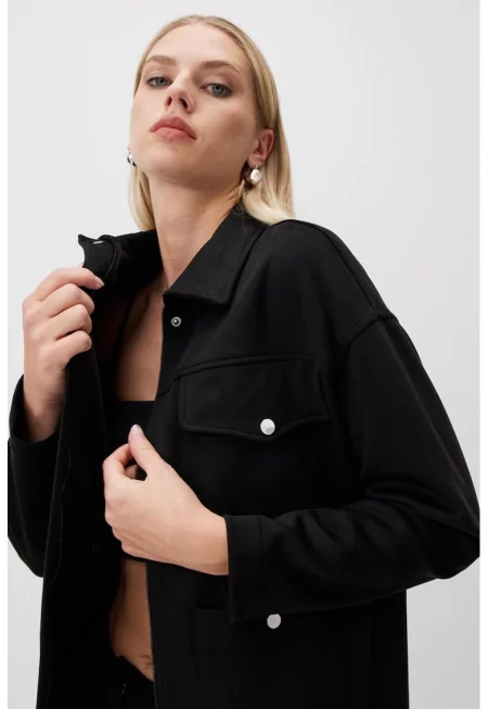 Яке от еко велур с паднали ръкави