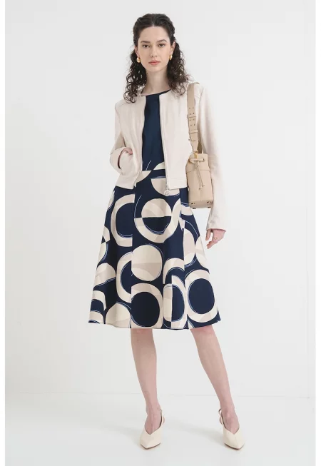 Яке със скосени джобове - Слонова кост