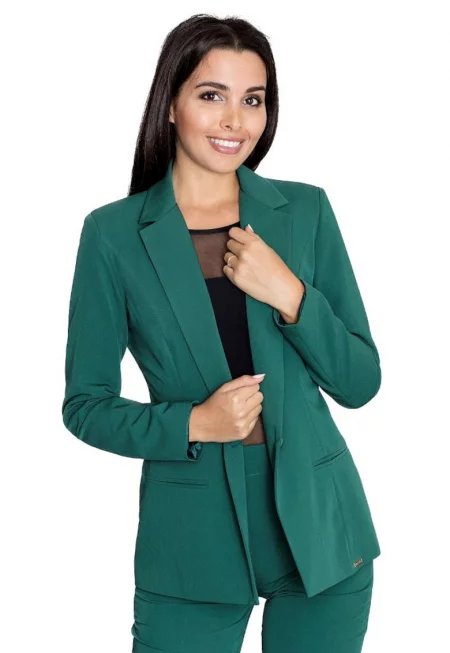 Зелено официално дамско яке  Bleomour M562 - Зелен