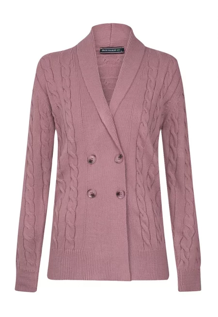 Жилетка с вълна с плетка осморка