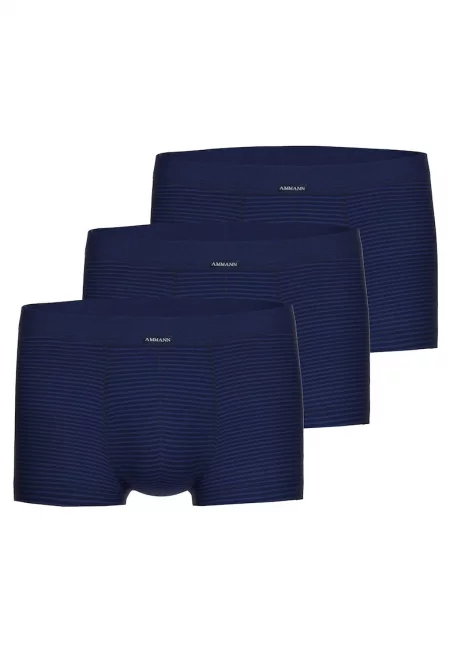 Боксерки с памук - 3 чифта - Тъмносин