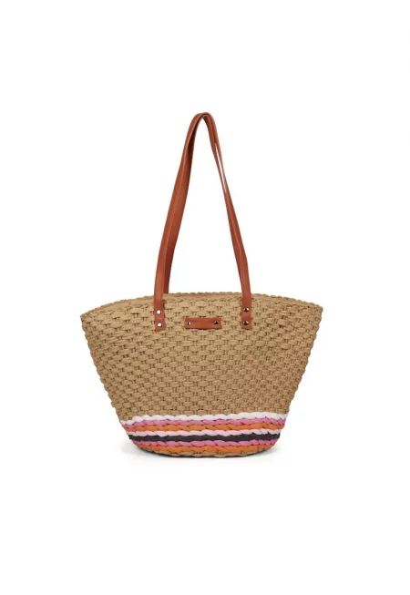 Чанта през рамо с апликация - Многоцветен