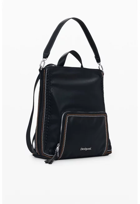 Дамска черна раница 25SAKP21