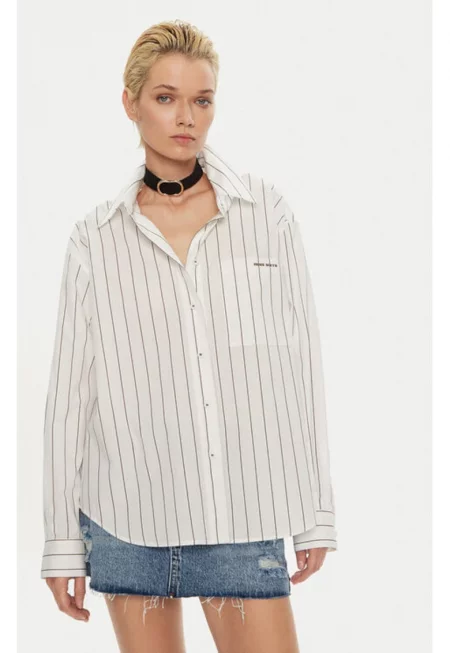 Дамска риза -  304759956 - Памук - Бяла - Бял