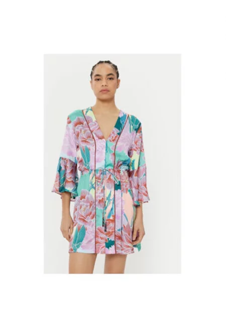 Дамска рокля -  305166258 - Рециклиран полиестер/Полиестер - - Виолетов