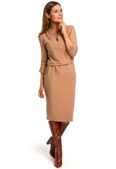 Дамска рокля Ianira - Бежово