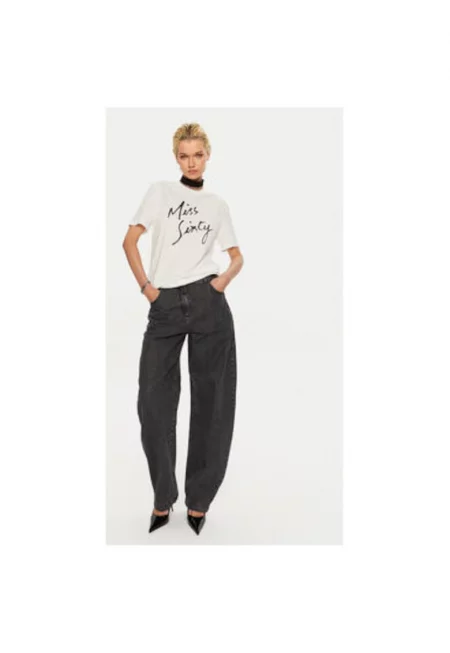 Дамска тениска -  304759864 - Полиестер/Коприна/Памук - Бяла - Бял