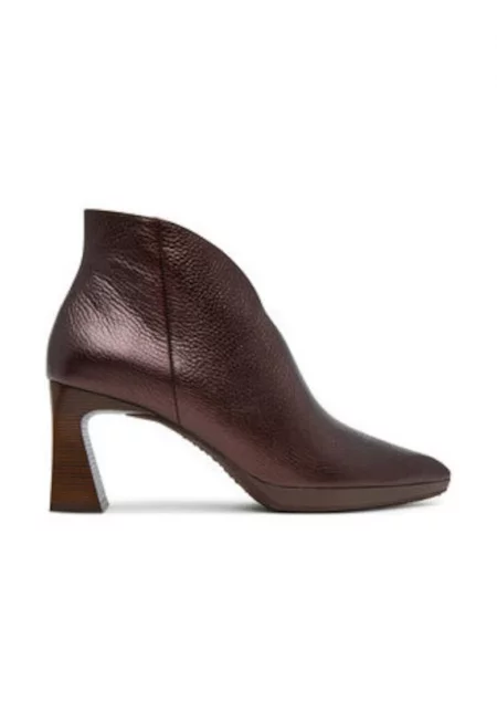 Дамски боти до глезена -  305492838 - естествена кожа - кафяв -