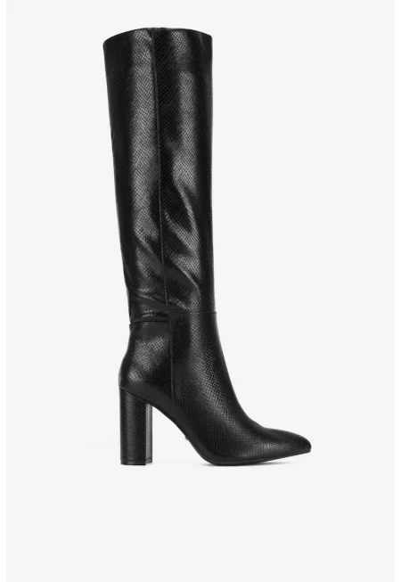 Дамски ботуши  5905588894469 - Синтетика - Черен - Черен