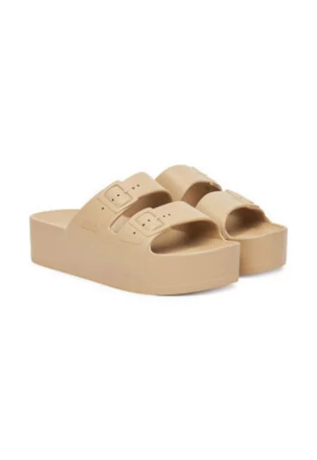 Дамски чехли -  бежови - пластмасови