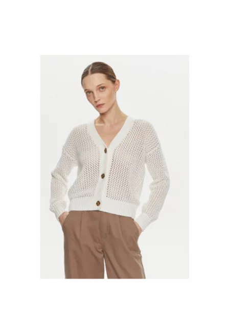 Дамски кардиган -  304164149 - Памук - Бял - Бял