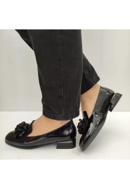 Дамски обувки  H5215-3426 - Елегантни Черни лак - Черно