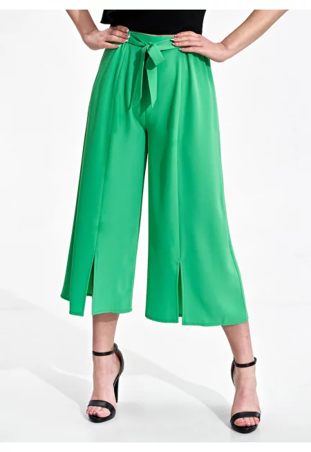 Дамски панталон -  модел M860 - зелен - полиестер - елегантен