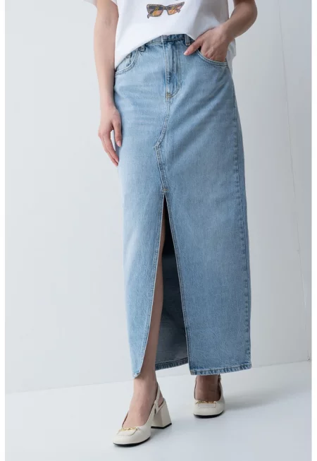 Дънкова пола - Светлосин