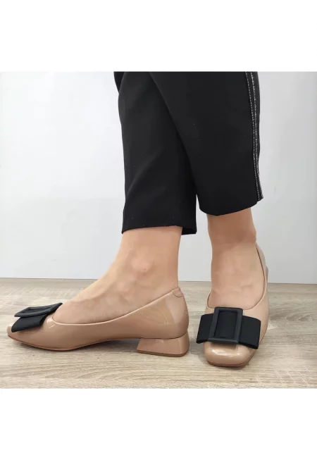 Елегантни дамски обувки  1035-1061 - Apricot Lacquer