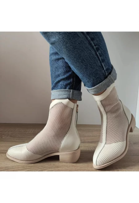 Ежедневни перфорирани обувки Дамски  630037 Beige - 37 - Beige