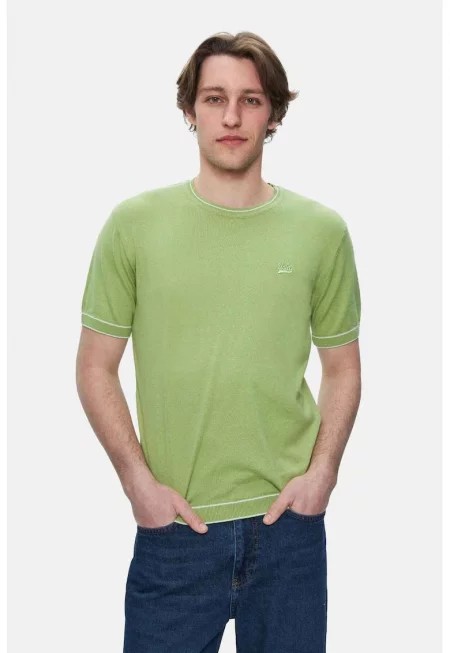 Fared Regular Fit Crewneck T-shirt - Зелен