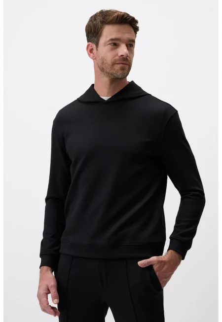 Худи със стандартна кройка - Черен