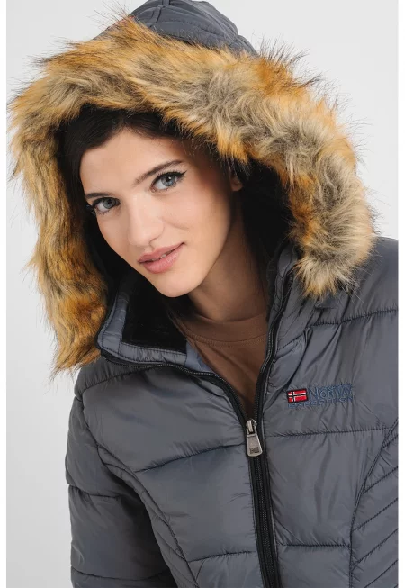 Капитонирано зимно яке Abeille - Пепеляво сиво