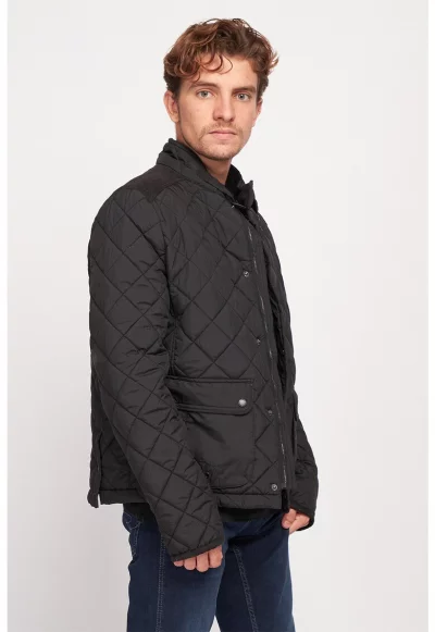 Капитонирано зимно яке с пришити джобове