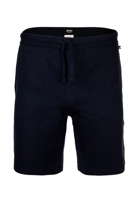 Къса долна пижама с връзка - Тъмносин