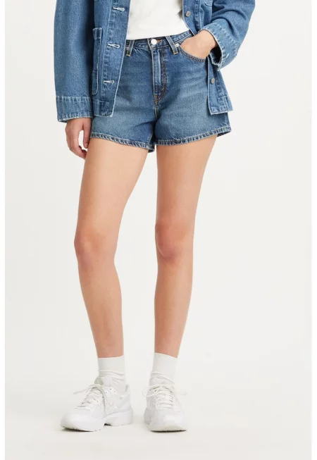 Къси дънки 80's Mom - Син