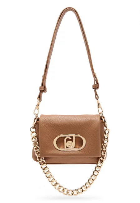 Кожена чанта през рамо Lapuffy с отделяща се дръжка