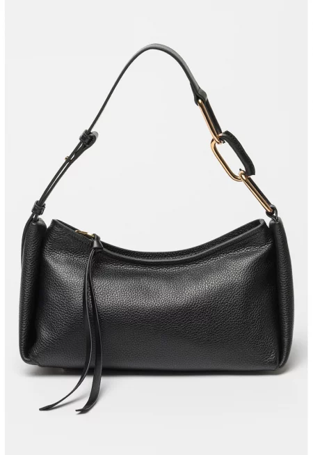 Кожена чанта през рамо Liesel - Черен