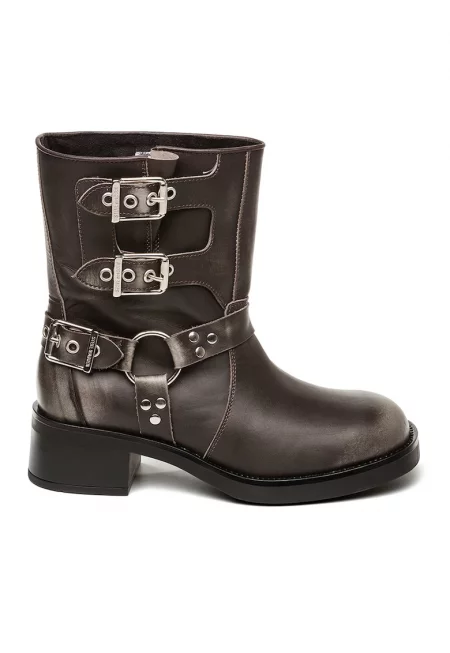 Кожени боти Becase - Tъмносив