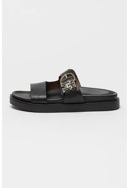 Кожени чехли с монограм - Черен