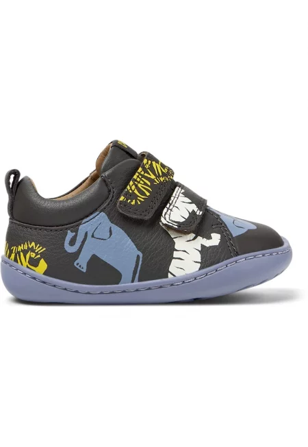 Кожени обувки Peu Cami 8499 с велкро - Сив/Син