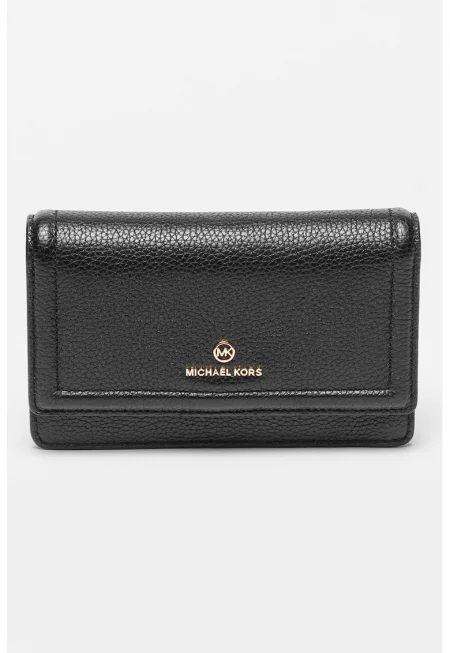 Кожено портмоне Jet Set с конвертируем дизайн - Черен